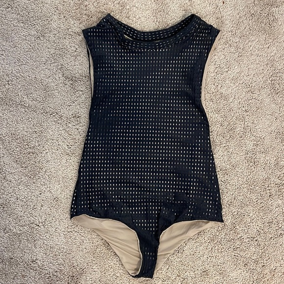 ACACIA (L) Black Mesh One Piece - Picture 1 of 3